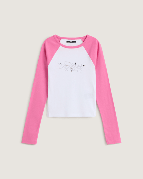 Vans - T-shirt à manches longues Y2K Star Raglan, Femme, Rose, Taille: M