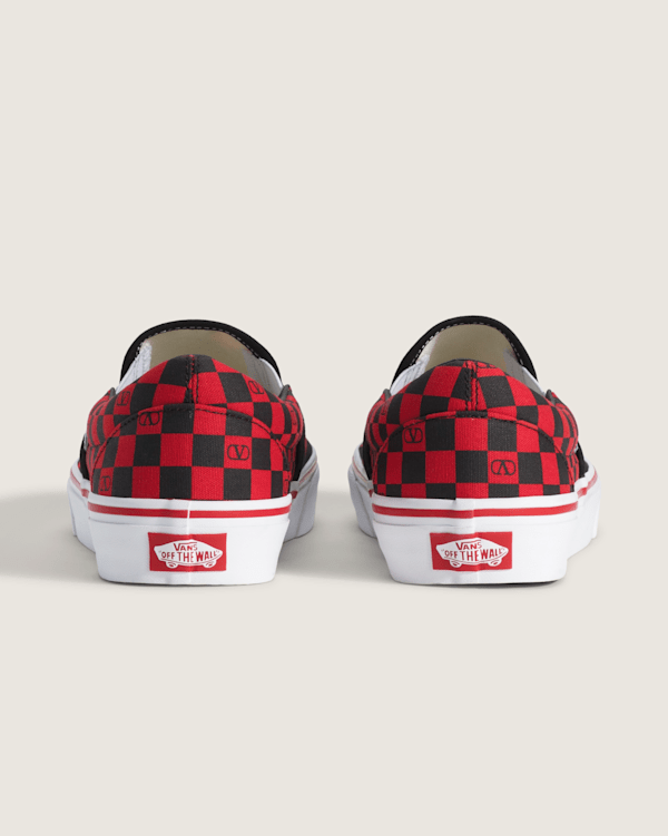 Vans - Valentino Garavani and Vans Classic Slip-On Checkerboard, Man, Red, Size: 38 (obrázek 4)