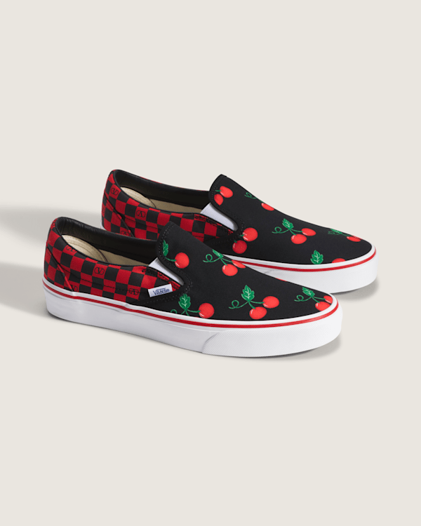 Vans – Valentino Garavani and Vans Classic Slip-On Checkerboard, Man, Red, Size: 36