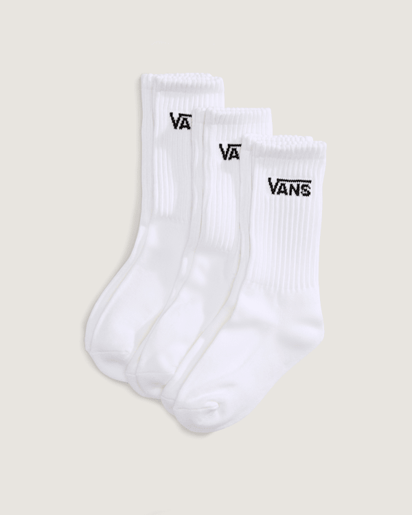Vans - Chaussettes Classic Crew Enfant (3 paires), Blanc, Taille: XS (31-34)