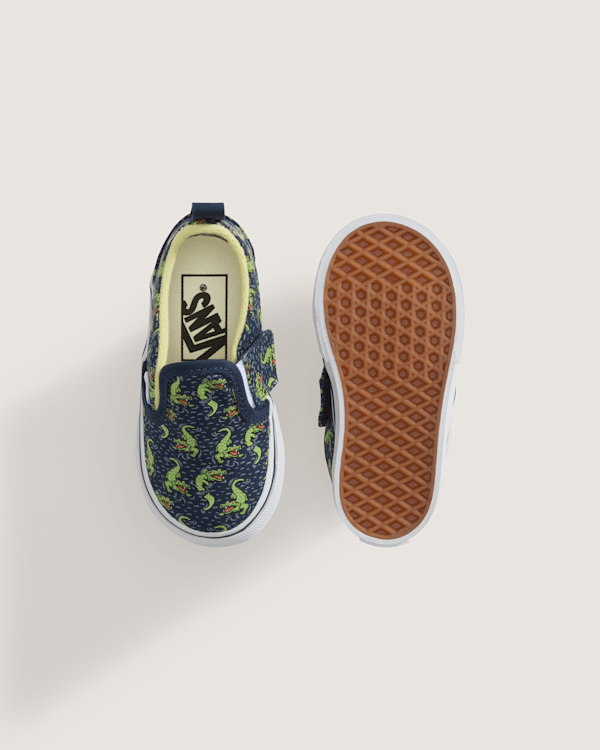 Vans - Toddler Classic Slip-On V Shoes (1-4 Years), Blue, Size: 20 (obrázek 3)