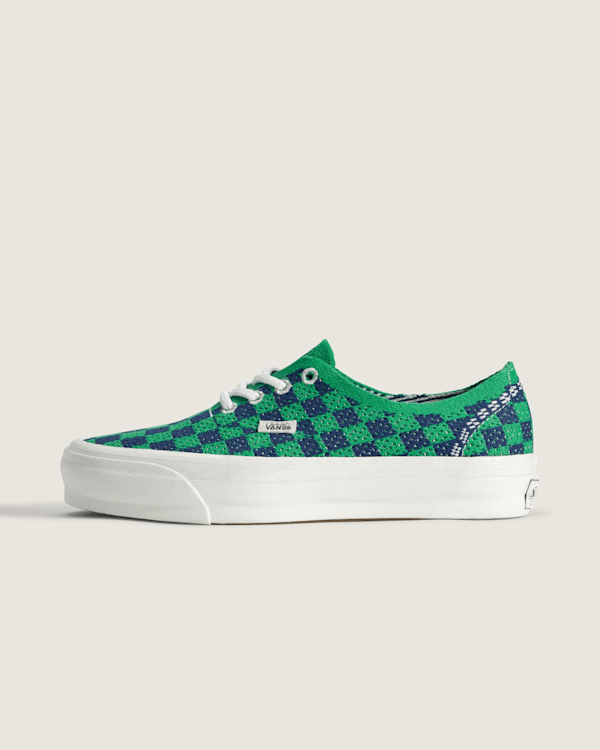 Vans - Premium Authentic Checkerboard Schuhe, Herren, Grün, Größe: 38