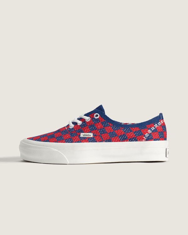 Vans - Premium Authentic Checkerboard Shoes, Man, Red, Size: 6
