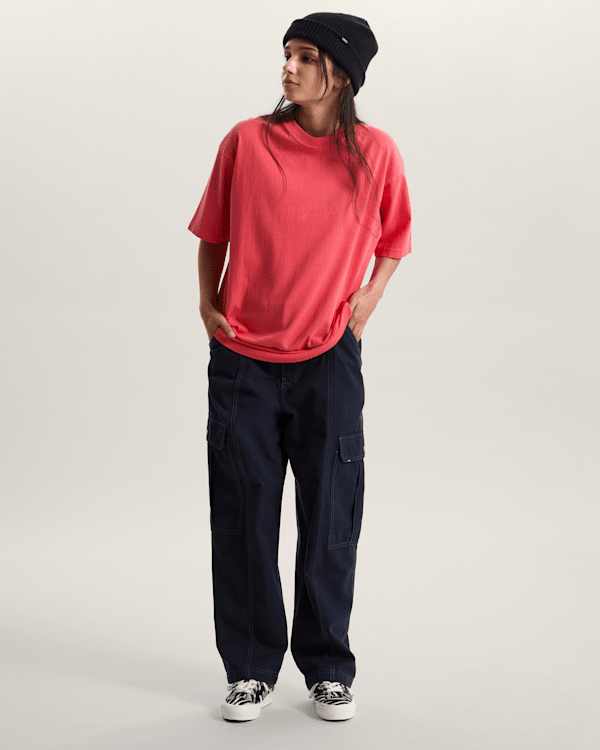 Vans - Canvas Sidewalk Trousers, Woman, Blue, Size: L (obrázek 6)