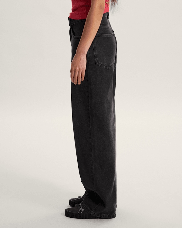 Vans - Sirelle 5 Pocket Puddle Trousers, Woman, Black, Size: 26 (obrázek 5)