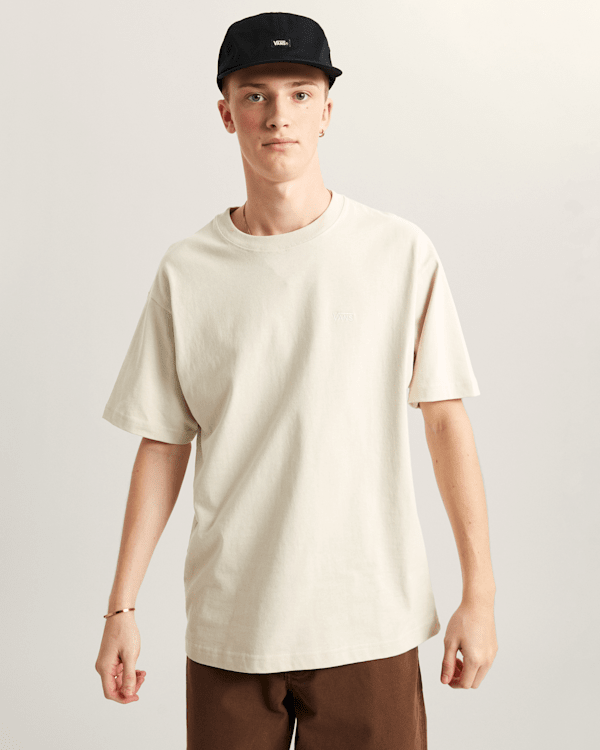 Vans - Left Chest II Logo T-Shirt, Man, Beige, Size: S (obrázek 3)