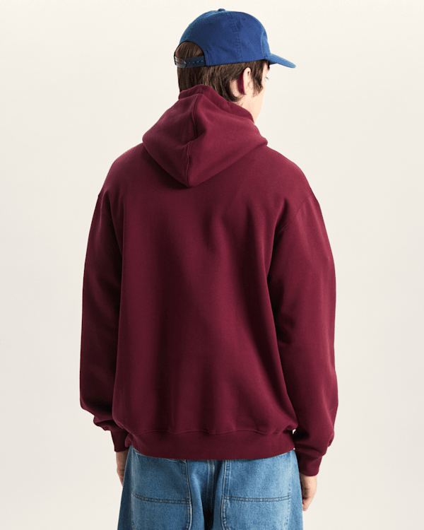 Vans - Left Chest II Logo Pullover Hoodie, Man, Burgundy, Size: L (obrázek 4)