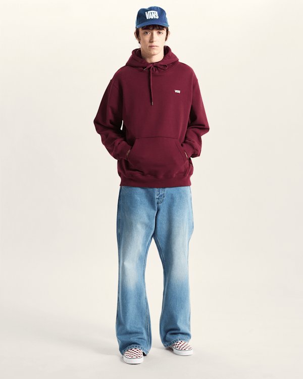Vans - Left Chest II Logo Pullover Hoodie, Man, Burgundy, Size: L (obrázek 6)