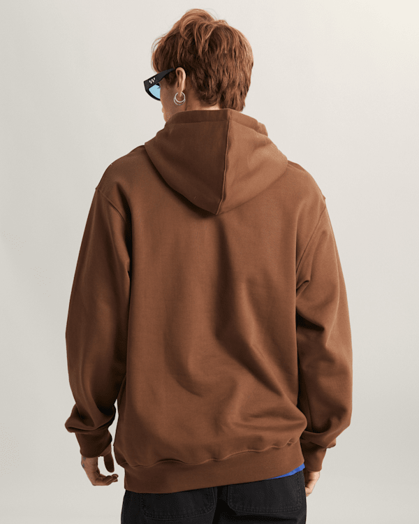 Vans - LEFT CHEST II LOOSE Pullover Hoodie, Man, Brown, Size: XL (obrázek 4)