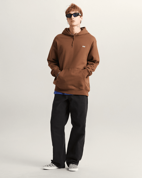 Vans - LEFT CHEST II LOOSE Pullover Hoodie, Man, Brown, Size: XL (obrázek 6)