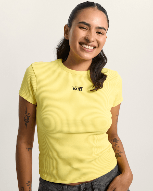 Vans - Cameron T-Shirt, Woman, Yellow, Size: S (obrázek 6)