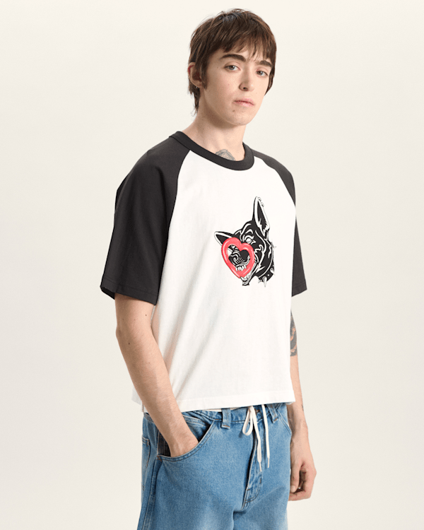 Vans - Dayana Dog Face Short T-Shirt, Man, White, Size: M (obrázek 3)