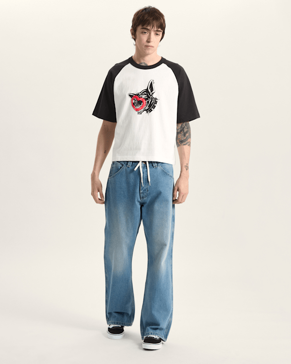 Vans - Dayana Dog Face Short T-Shirt, Man, White, Size: M (obrázek 5)