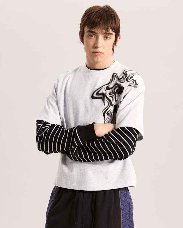 Vans - Smoke Skull Short SS Tee ASH HEATHER, Man, Grey, Size: XS (obrázek 3)