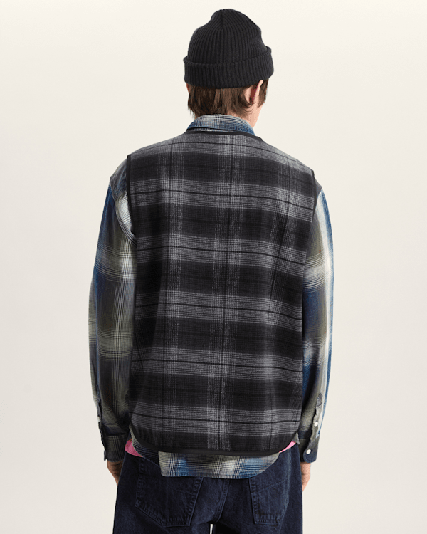 Vans - Plaid Homecoming Vest Asphalt, Man, Grey, Size: XXL (obrázek 4)
