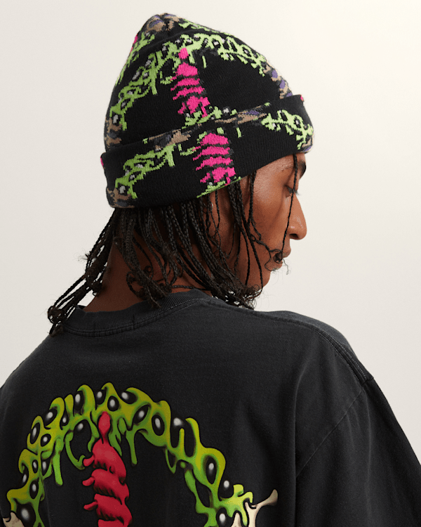 Vans - Premium Wreckpack Claw Peace Beanie, Man, Black, Size: One size (obrázek 4)