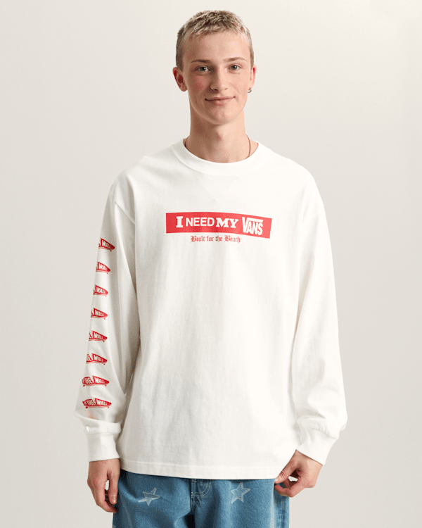 Vans - I Need My Long Sleeve T-Shirt, Man, White, Size: XXL (obrázek 3)