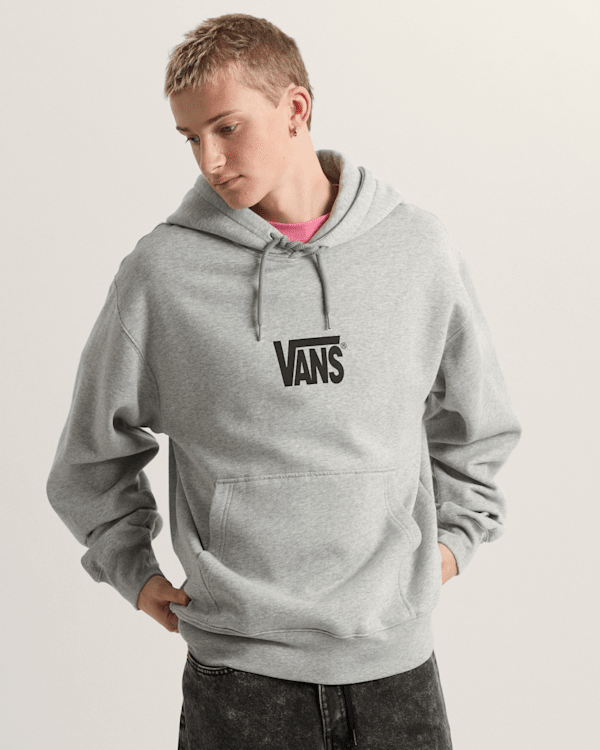 Vans - Stretch Logo Pullover Hoodie, Man, Grey, Size: L (obrázek 3)