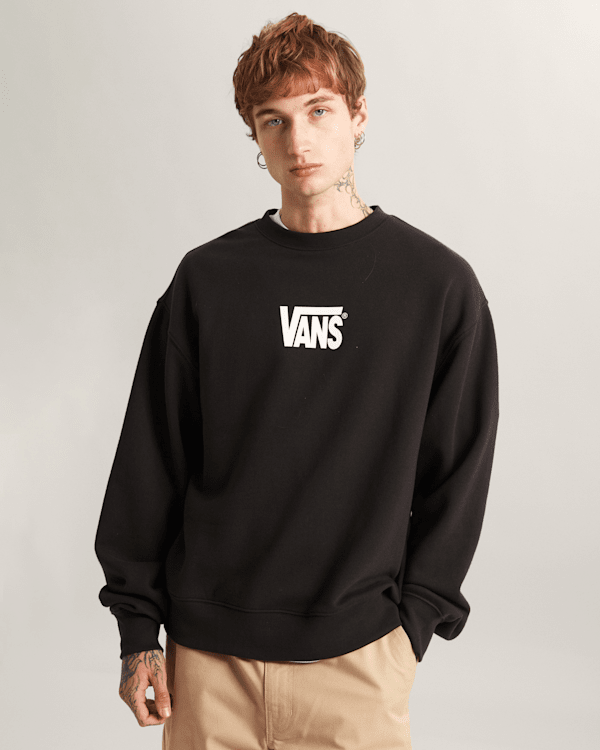Vans - Stretch Logo Crew Sweatshirt, Man, Black, Size: M (obrázek 3)