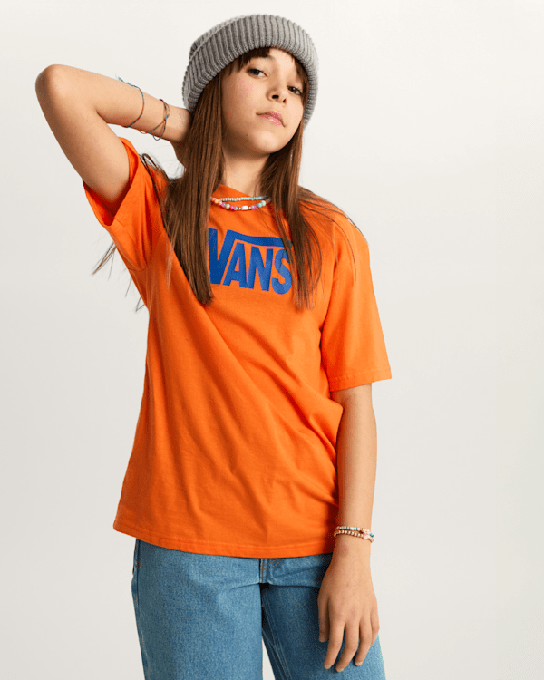 Vans - Kids Stretch Logo T-Shirt (8-14 Years), Orange, Size: M (obrázek 6)