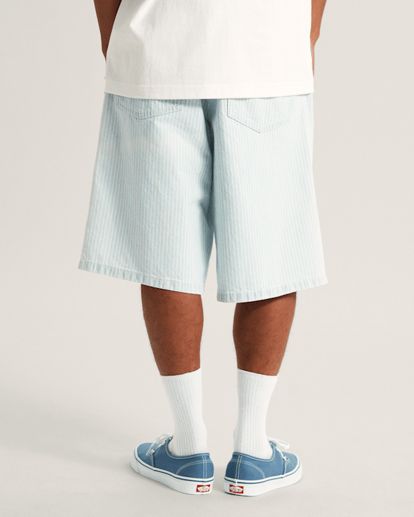 Vans - Check-5 Baggy Denim Shorts, Man, Grey, Size: 26 (obrázek 4)