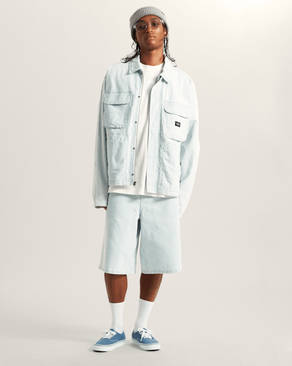 Vans - Check-5 Baggy Denim Shorts, Man, Grey, Size: 26 (obrázek 6)