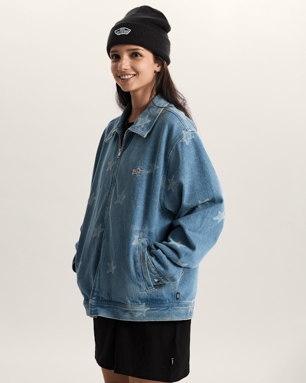 Vans - Pomona Denim Station Jacket STONEWASH/BLUE, Man, Blue, Size: XL (obrázek 8)