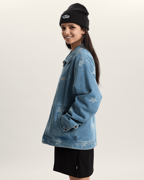 Vans - Pomona Denim Station Jacket STONEWASH/BLUE, Man, Blue, Size: XL (obrázek 10)