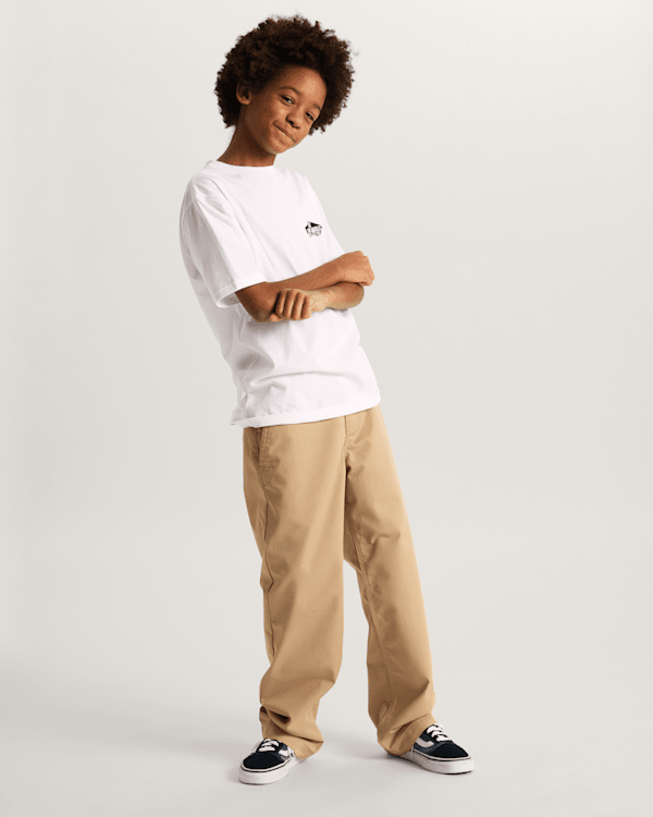 Vans - Kids Double Standard Long Sleeve T-Shirt (8-14 Years), White, Size: S (obrázek 5)