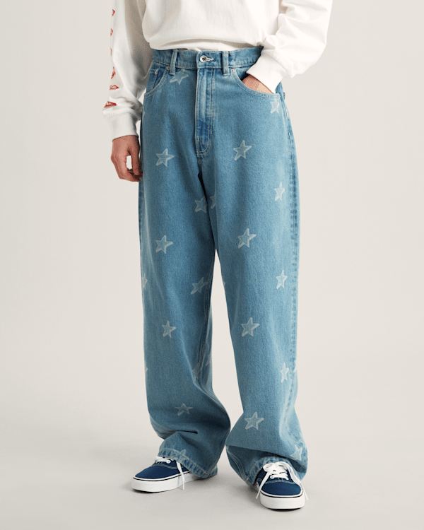 Vans - Check-5 Baggy Denim Jeans, Man, Blue, Size: 33 (obrázek 3)