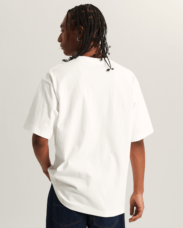 Vans - Premium Loose Fit T-Shirt, Man, White, Size: M (obrázek 4)