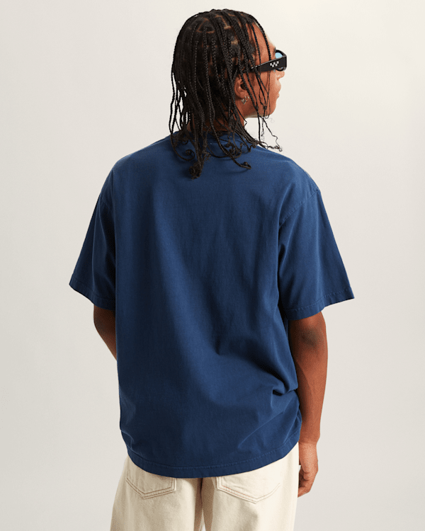 Vans - Little Kids Premium Loose Fit T-Shirt, Man, Blue, Size: M (obrázek 4)