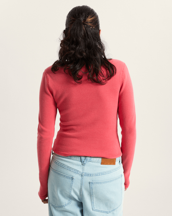 Vans - Teri Waffle Long Sleeve Shirt, Woman, Pink, Size: S (obrázek 4)