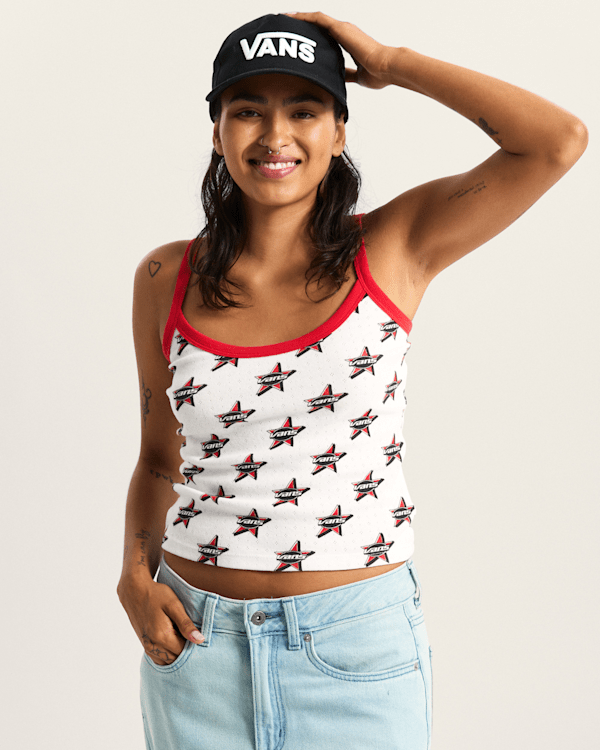 Vans - Kiki Cami Tank Top, Woman, Red, Size: S (obrázek 3)