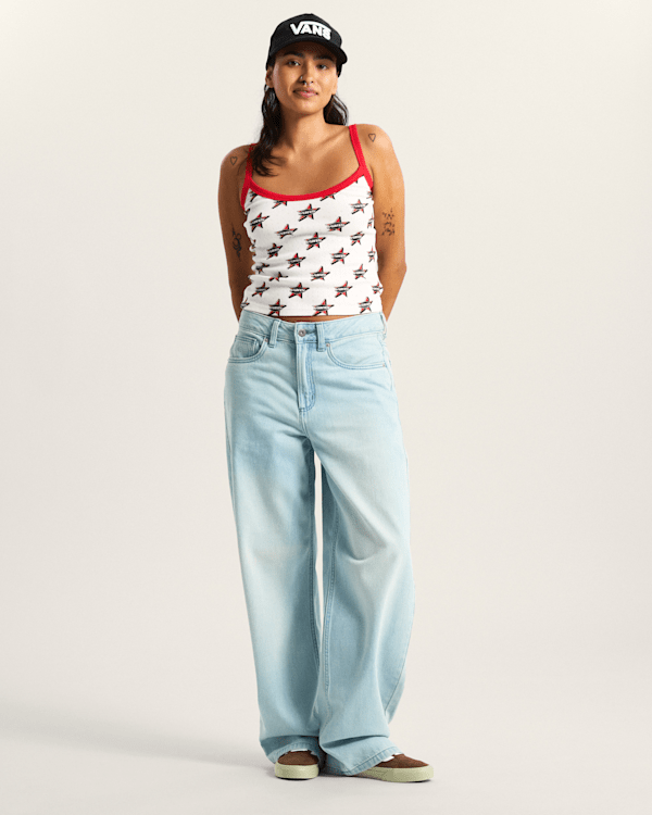 Vans - Kiki Cami Tank Top, Woman, Red, Size: S (obrázek 5)