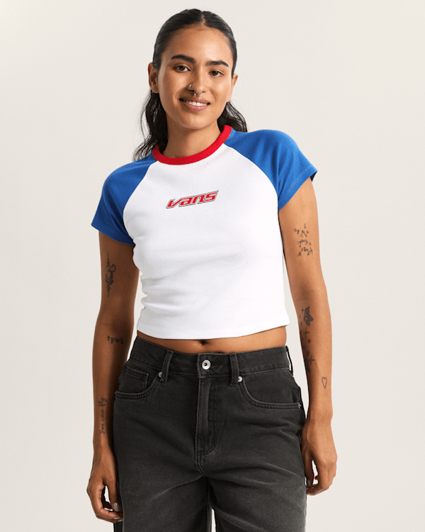 Vans - Clare Baby T-Shirt, Woman, Blue, Size: S (obrázek 3)