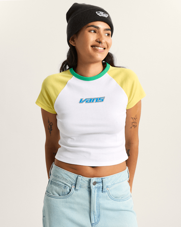 Vans - Clare Baby T-Shirt, Woman, Yellow, Size: M (obrázek 3)