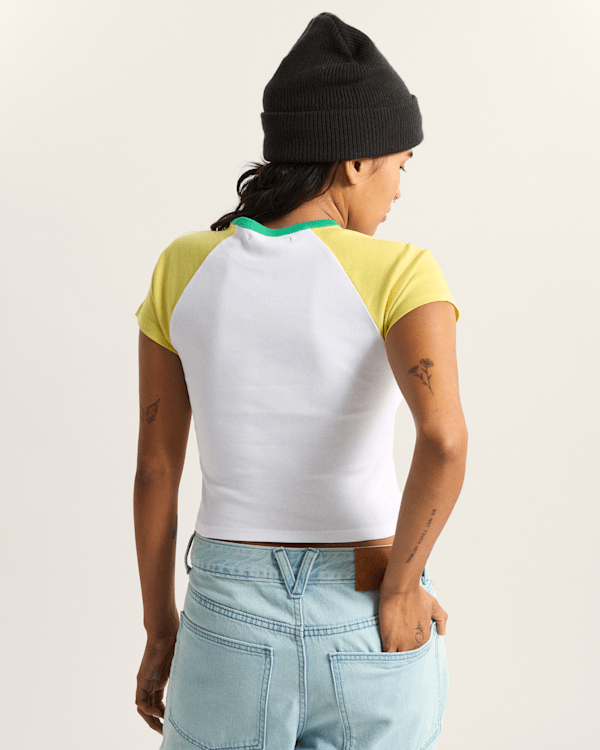 Vans - Clare Baby T-Shirt, Woman, Yellow, Size: M (obrázek 4)