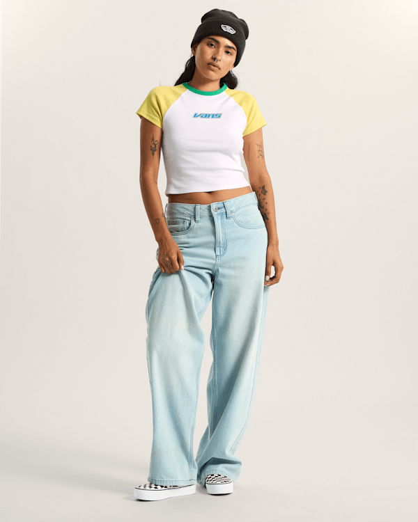 Vans - Clare Baby T-Shirt, Woman, Yellow, Size: M (obrázek 5)