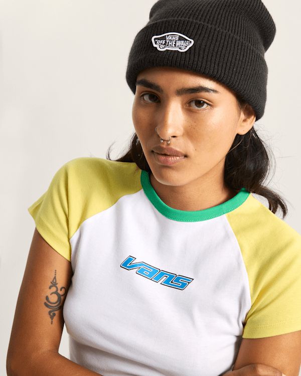 Vans - Clare Baby T-Shirt, Woman, Yellow, Size: M (obrázek 6)
