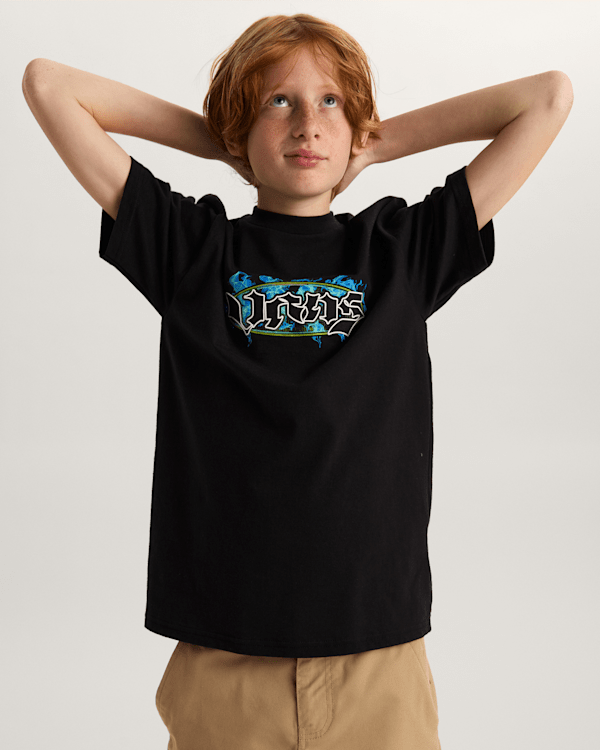 Vans - Kids Night Spark T-Shirt (8-14 Years), Black, Size: S (obrázek 3)