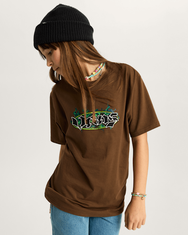 Vans - Kids Night Spark T-Shirt (8-14 Years), Brown, Size: L (obrázek 6)