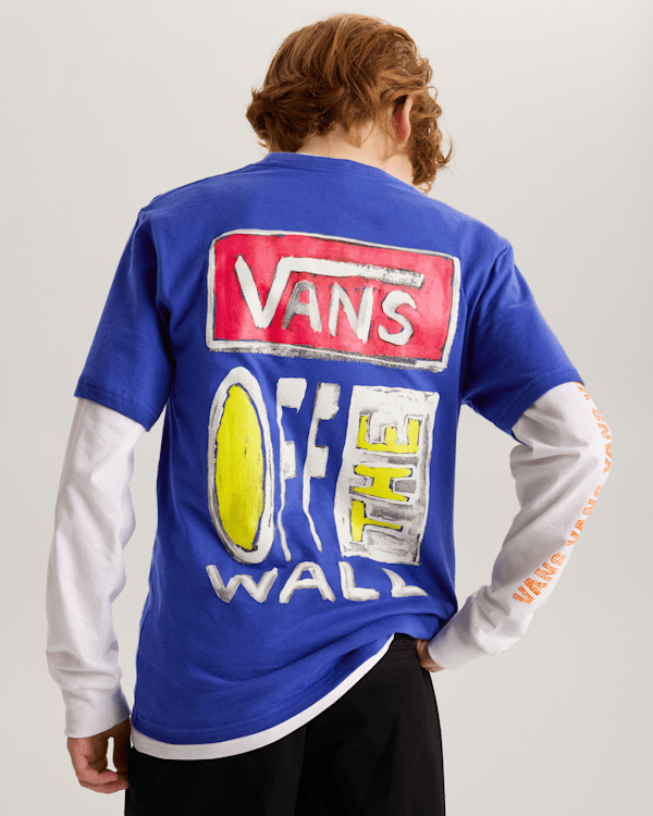 Vans - Kids Vans On Canvas T-Shirt (8-14 Years), Blue, Size: M (obrázek 4)