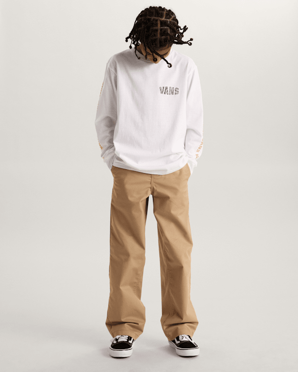 Vans - Kids Racing Flames Long Sleeve T-Shirt (8-14 Years), White, Size: M (obrázek 6)