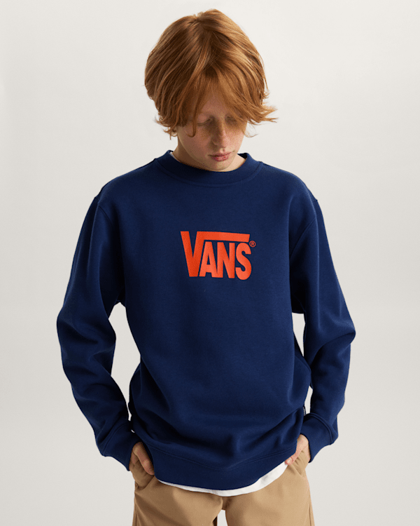 Vans - Kids Stretch Logo Crew Sweatshirt (8-14 Years), Blue, Size: M (obrázek 3)