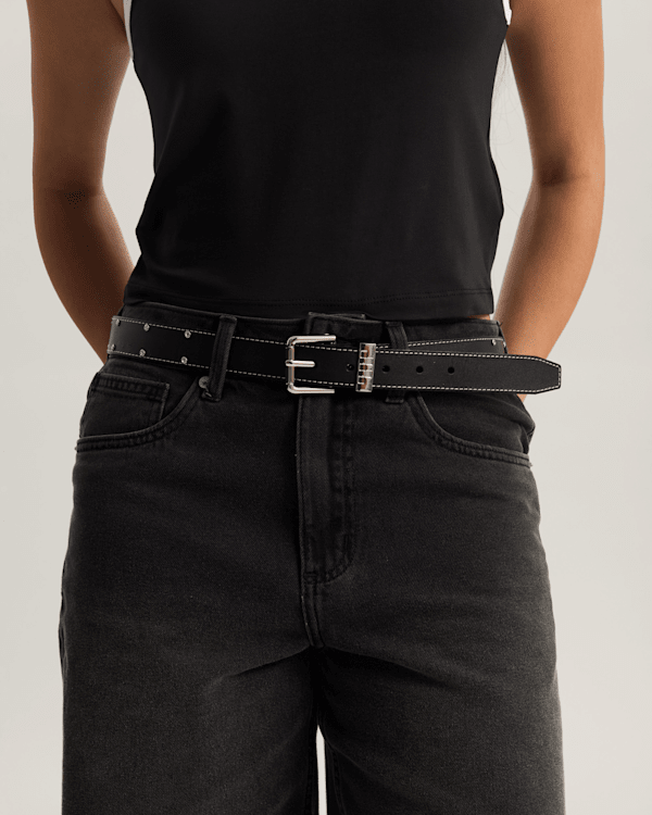 Vans - Premium Rhinestone Belt, Man, Black, Size: 30 (obrázek 3)