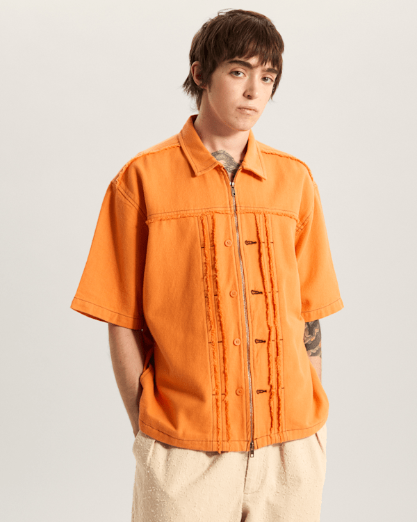 Vans - Otw By Vans Double Edge Shirt, Man, Orange, Size: XL (obrázek 3)