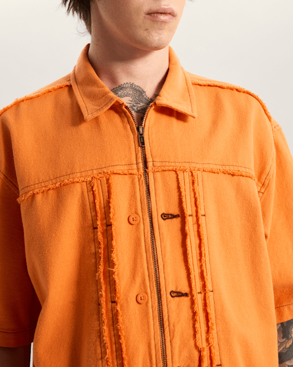Vans - Otw By Vans Double Edge Shirt, Man, Orange, Size: XL (obrázek 7)