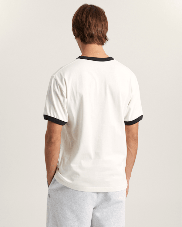 Vans - CENTER CHEST RINGER T-Shirt, Man, White, Size: XXL (obrázek 4)