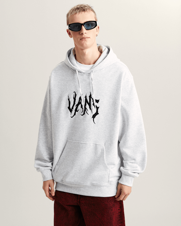 Vans - They Are Just Shoes Loose Pullover Hoodie, Man, Grey, Size: XL (obrázek 3)